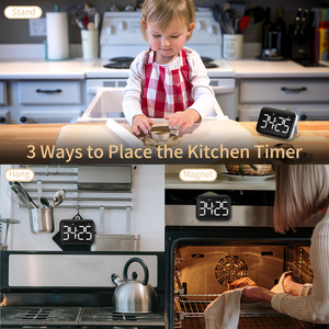 Kitchen Baking <strong>Countdown</strong> Time Manager <strong>Timer</strong> Alarm Clock Reminder Simple LED Large Screen <strong>Timer</strong> - Product Image 5