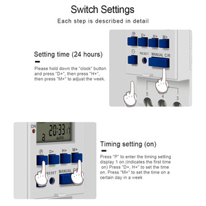 Niedriger Preis Digital 15A 12V 24V 110V 220V LCD Wöchentlich programmier barer digitaler Timer-Schalter - Product Image 4