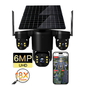 Hot Selling <strong>Camera</strong> WIFI Solar Panel Battery Security <strong>Camera</strong> Waterproof Outdoor PTZ CCTV Dual Lens Network <strong>Camera</strong>