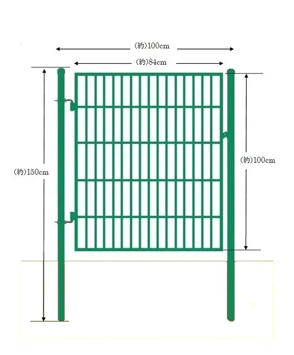 Precio de fábrica Vallas de jardín de diseño moderno Puerta y postes de jardín dobles individuales con recubrimiento en polvo de Europa Puerta de panel único