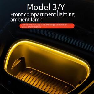 Yeni araba ön gövde Led ortam ışığı iç aydınlatma Tesla modeli Y Tesla modeli 3 ortam ışığı - Product Image 2