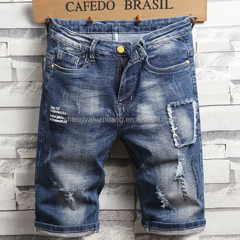 Hot selling high quality jeans shorts men's summer Stretch JeansHot selling high quality jeans shorts men's summer Stretch Jeans