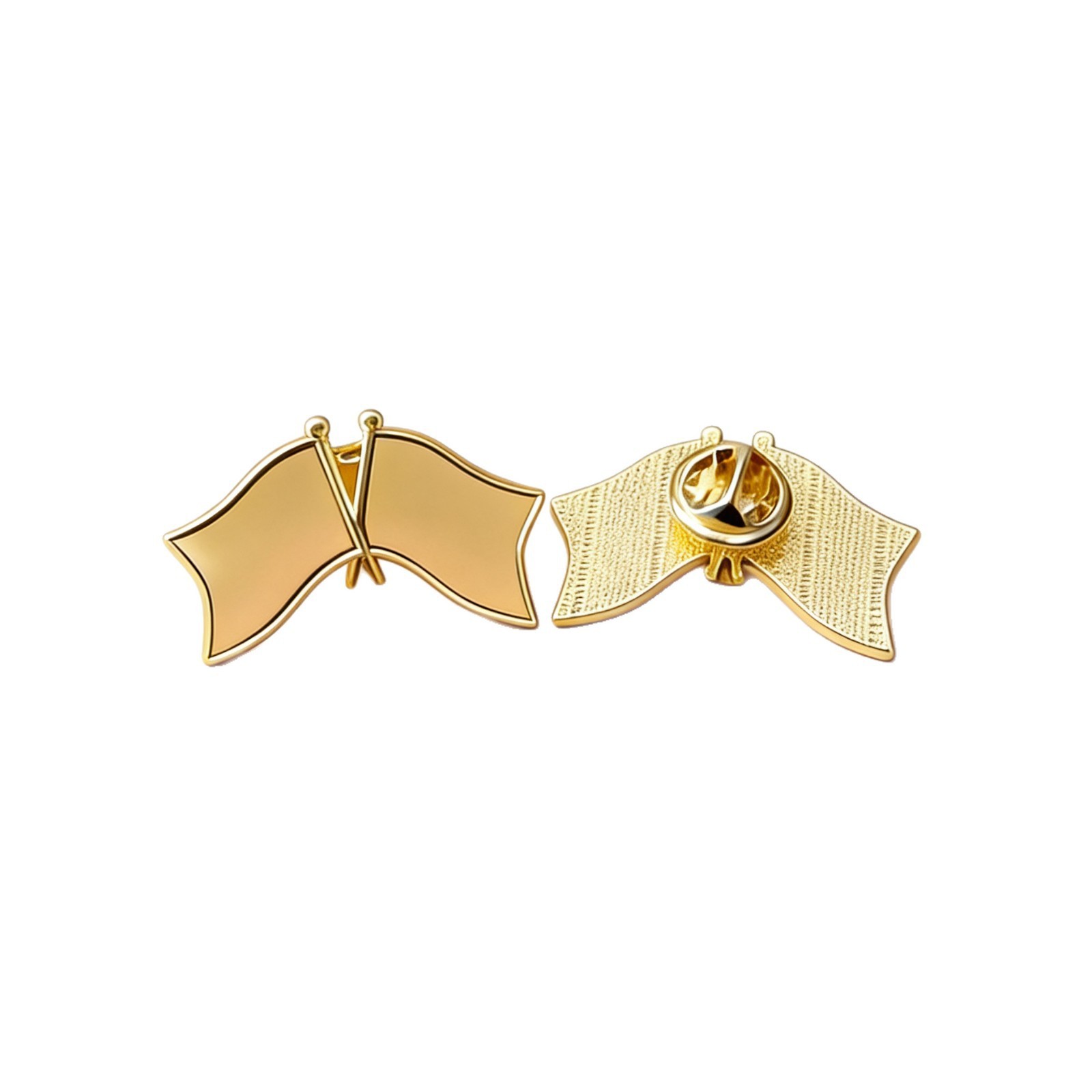 Drapeaux nationaux doubles dorés 35*20mm