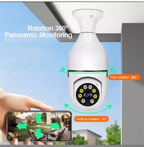 กล้องวงจรปิด CCTV ไร้สายแบบสองทางกันน้ำกล้องวิดีโอเครือข่ายรักษาความปลอดภัยแบบพาโนรามา HD สำหรับกลางคืนระบบเสียงแบบ360 - Product Image 5