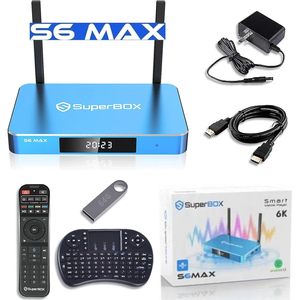 2025 New Generic Smart S6-MAX TV Box 4G RAM + 64G ROM Blue 1 Voice Remote Control 1 Removable Storage USB Flash Drive 1 HD <strong>Code</strong> - Product Image 3
