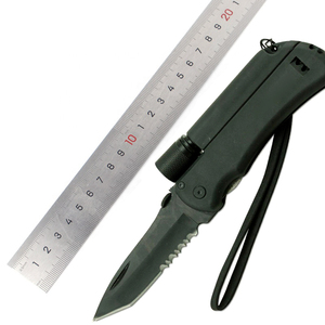 Kit de supervivencia táctico multifunción para exteriores, linterna LED, cuchillo, silbato para encender fuego de pedernal - Product Image 2