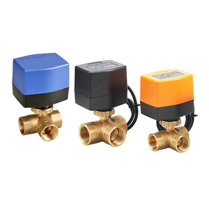 温维尔阀供应商24VDC水流控制阀1/2 ''3/4'' 1 ''电动致动器3路黄铜球阀 - Product Image 2