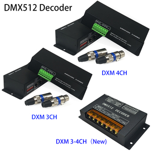 Светодиодный контроллер RGBW DMX512 декодер 8A цветных (RGB) светодиодных лент индикаторы контроллера декодер диммер драйвер DC12-24V светодиодные ленты свет этапа USB контроллер
