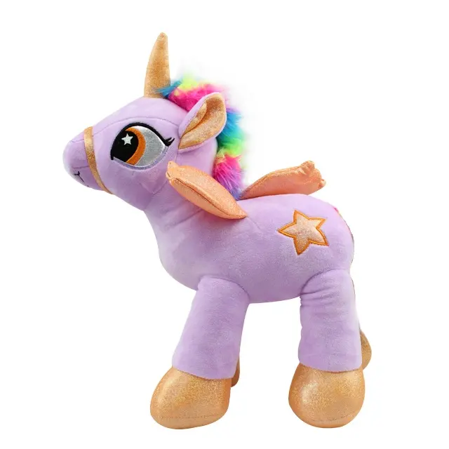 Fabricante de regalos de vacaciones Venta caliente lindo unicornio suave cosas juguetes personalizados Animal de peluche de juguete para niños