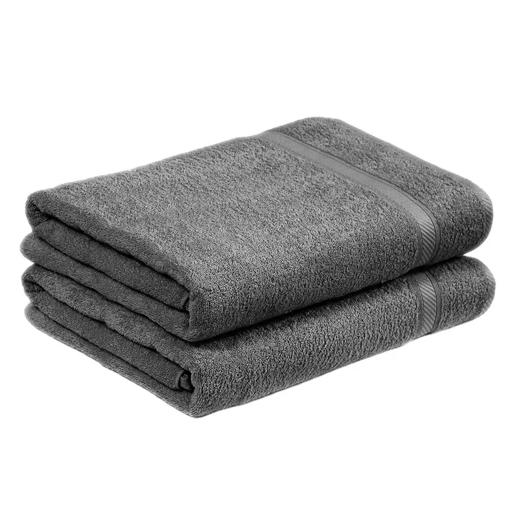 Lüks işlemeli yüz % 100 organik pamuk Towels100 % 100 bambu yumuşak renkli banyo havluları