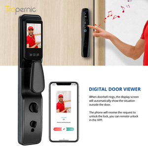 Tropernic yüksek kaliteli otomatik Tuya App kamera kızılötesi 3D yüz tanıma akıllı kapı kilidi - Product Image 4