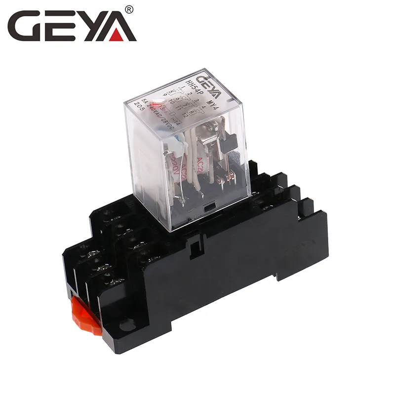 GEYA Intermediate Relay 12V HH54P MY3 AC 12V 36V 110V 220V 380V 14 Pin Electronic Electromagnetic Relay Module
