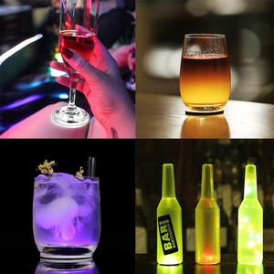 新款2023闪光灯点亮LED瓶灯高品质Led杯垫酒瓶Led贴纸发光杯垫 - Product Image 6