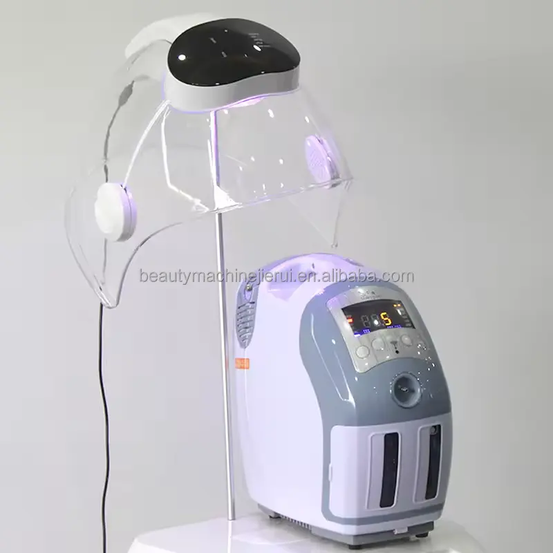 Vendita calda 7 colori LED Dome terapia viso maschera per il ringiovanimento della pelle a getto di ossigeno Peel SPA bellezza macchina per l'ossigeno