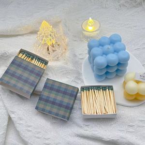 Emniyetli kibritler 2 inç renkli kafa emniyetli kibritler kutuları özelleştirmek mum kutuları üzerinde özel tasarım logo maçlar - Product Image 6