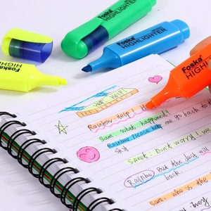 Foska MSDS Certified Assorted Colors Colorful Office Student <strong>Marker</strong> Pastel Highlighter Pen Set Cute for Paperwork - Product Image 3