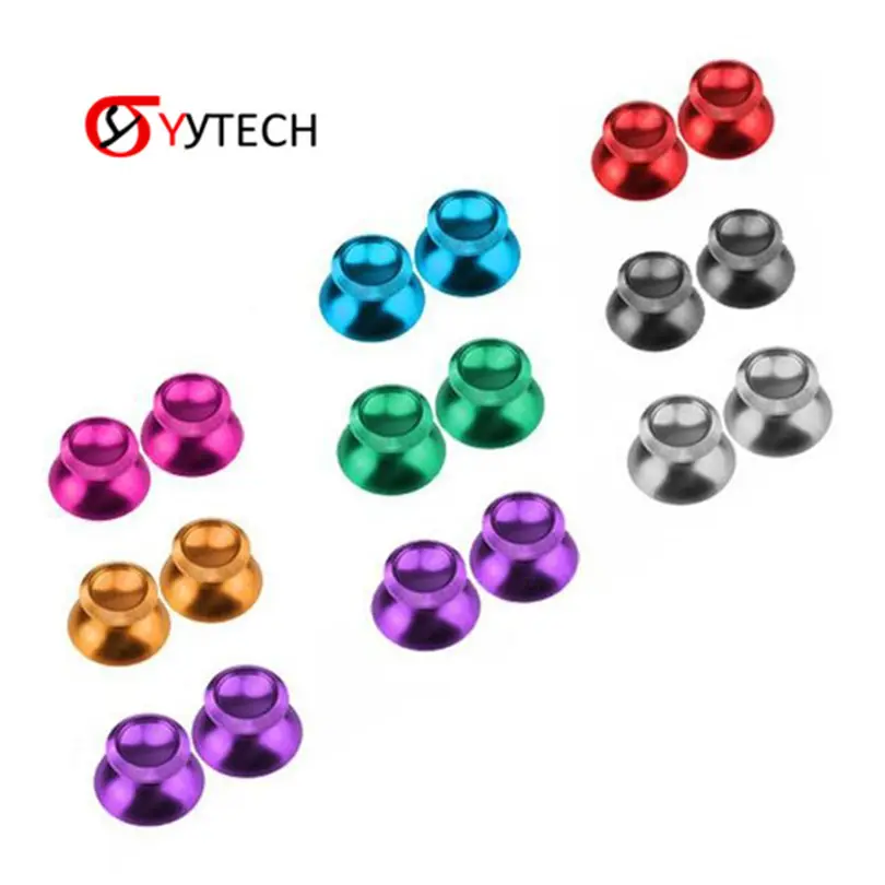 SYYTECH 3D Joystick Thumbstick Poignées Aluminium Métal Champignon Cap pour PS4 XboxOne Contrôleur Pièces De Rechange