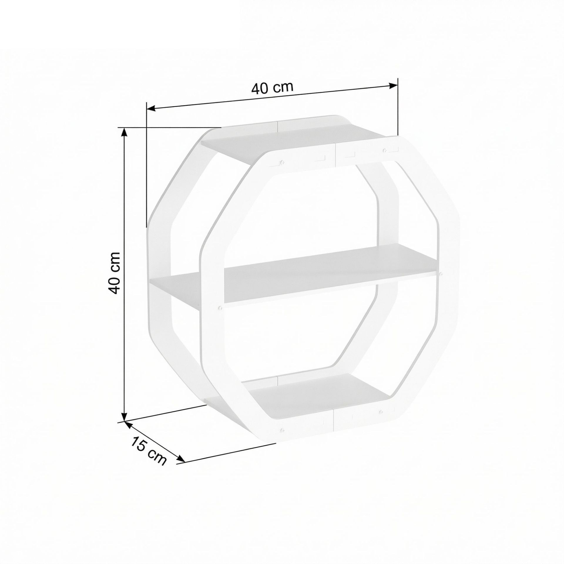 Double-sided wall mount, style B - octagonal