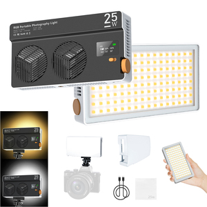 LED Video kamera ışık 25W bi-renk ayarlanabilir LED ışık bi-renk taşınabilir parlaklık paneli fotoğraf aydınlatma için TikTok - Product Image 6