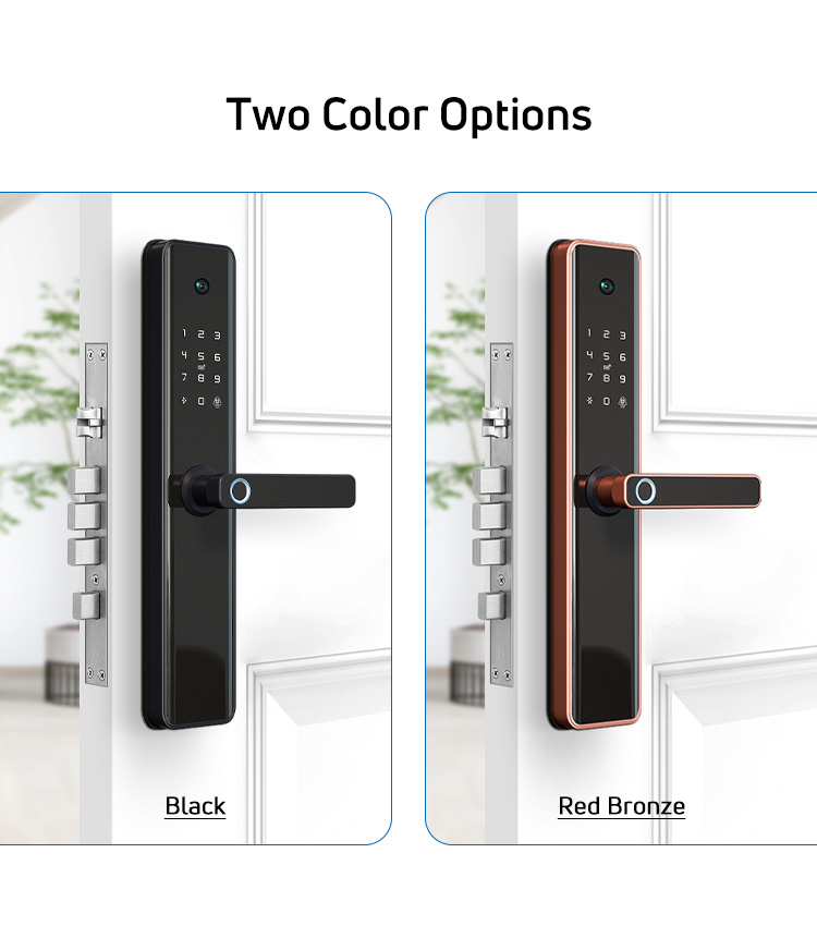 Smart Lock with Tuya Camera Door bell TEDITON Newest Fingerprint Door Lock with Camera Tuya Wifi