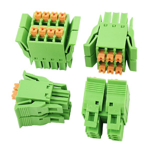 Thin <strong>Double</strong> Bank <strong>Spring</strong> Female <strong>Terminal</strong> <strong>Block</strong> with Winged Lock Buckle Pitch 3.81mm - Product Image 5