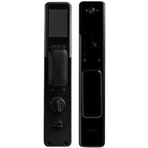Completamente automatico Smart Lock Cat Eye Design remoto Password lettore di schede di impronte digitali porta in legno WiFi rete Cloud di archiviazione dati per - Product Image 4