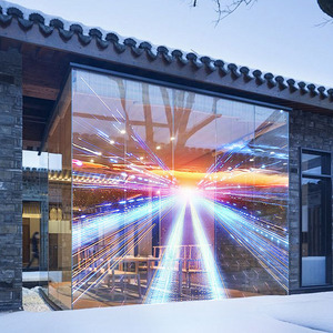 Schermo a LED trasparente finestra di vetro trasparente Display flessibile a Led pubblicità sottile trasparente LED Display a parete - Product Image 5