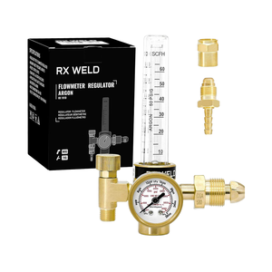 RX WELD <strong>Argon</strong> <strong>Regulator</strong> Flowmeter Gas Gauge <strong>Brass</strong>/Aluminium <strong>Pressure</strong> Reducing Mig Tig Weld for Propane