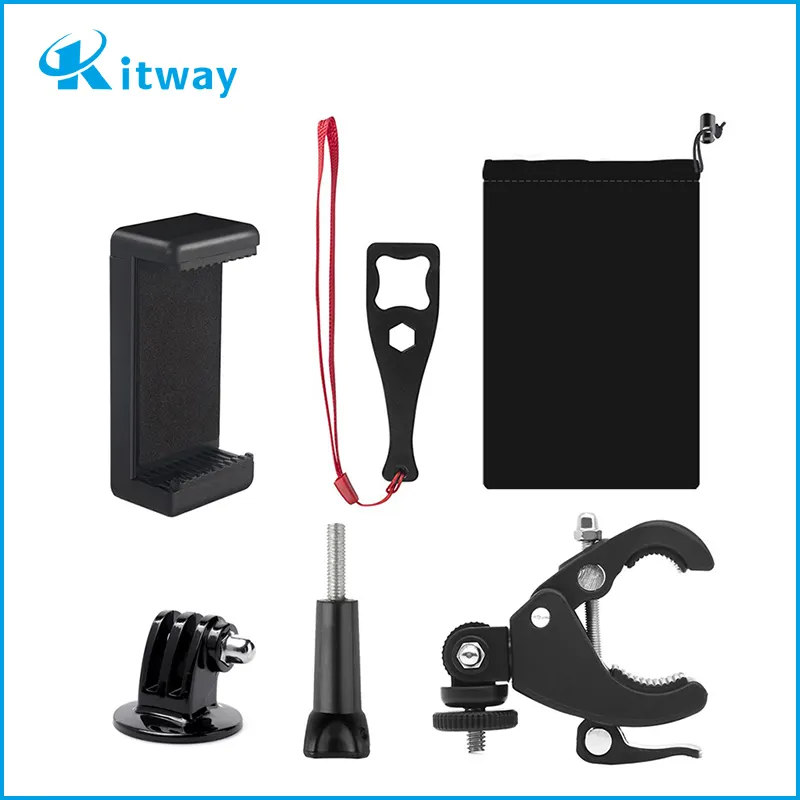 High quality bike mount holder :inculde mobile phone holder/tripod/collecting bag /spanner/screw for GoPro Hero 10 9 8 7 6 5 4