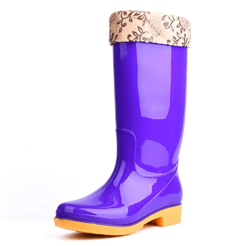 Médio e alto cilindro anti derrapante chuva proteção para sapatos para homens adulto longo cilindro chuva botas de caminhada das mulheres sapatos