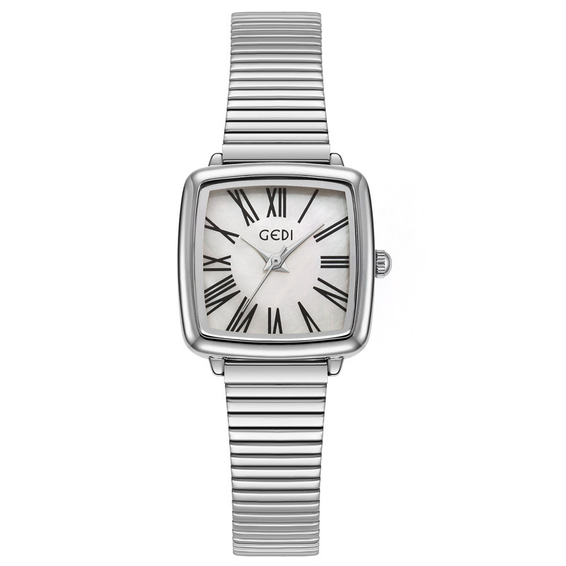 silvery white