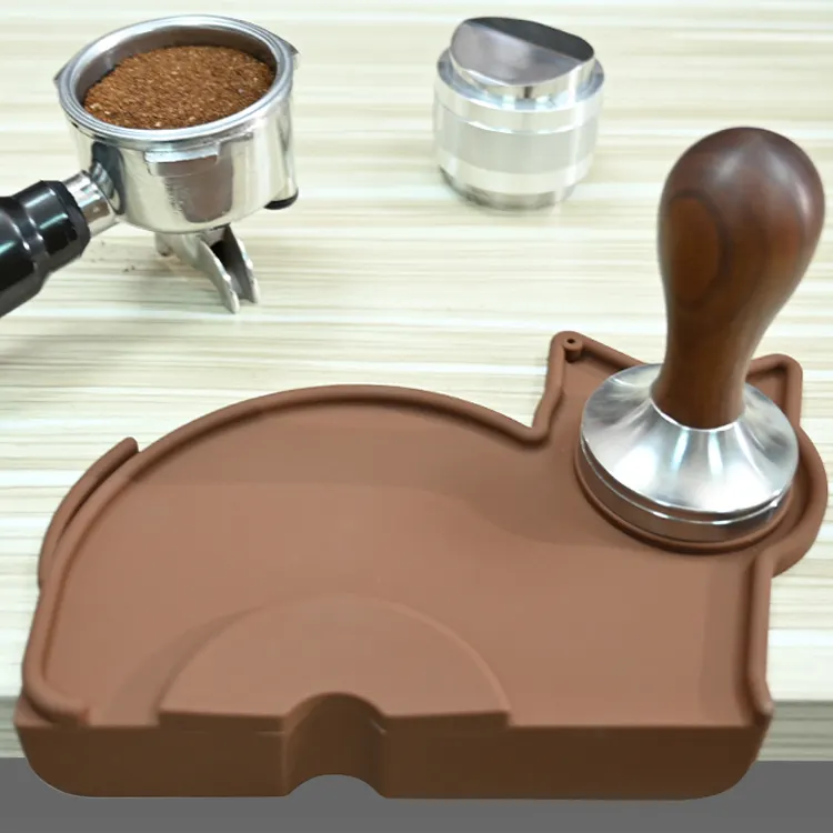 DD1411 Silikon-Eck stopf matte für Barista Tool Powder Hammer Holder Pad Rutsch feste Espresso Tamper Coffee Mat