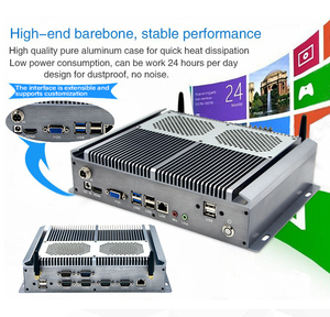 Nuevo Mini PC industrial Computadora integrada sin ventilador con enchufes AU US CN para uso industrial
