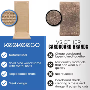 1 kedi Scratcher çerçeve kedi Scratcher katı ahşap rampa ve levrek 3 ile dayanıklı kedi tırmalama yüzeyi dökülme - Product Image 4