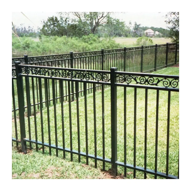 Fornitore di recinzione in ferro battuto decorativo cina pannelli di recinzione in metallo decorativo in acciaio in ferro battuto
