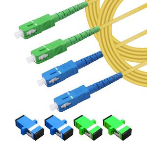 Cable de conexión de fibra óptica G657 SC/APC 3mm 2 metros SC APC a SC APC con conector FC utilizado para redes FTTH y funcionamiento de 100 pies - Product Image 5