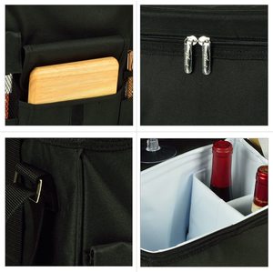 Çok fonksiyonlu piknik Ascot şarap ve peynir piknik sepeti soğutucu çanta ile parke kesme tahtası piknik sırt çantası - Product Image 6