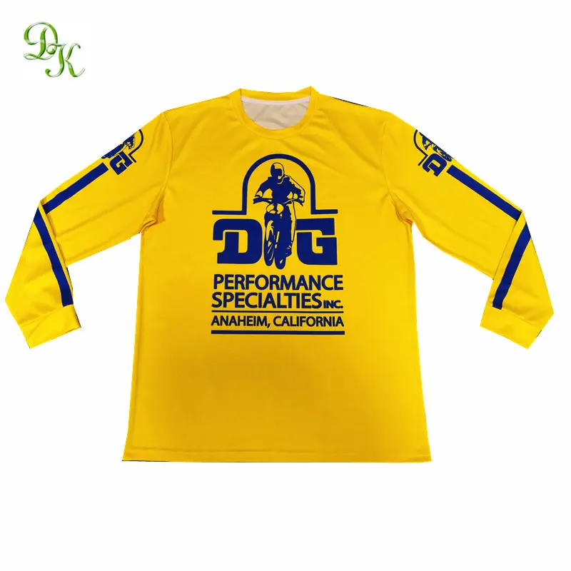 100% polyestercustom disegno di sublimazione moto jersey