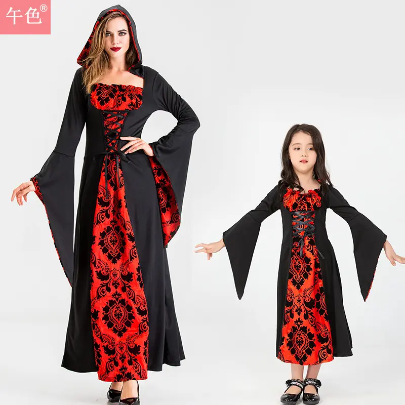 Halloween Girl Witch Cosplay Parent-child Drama Stage Medieval Costume