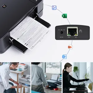 Wavlink USB 2.0 Port LPR Printer <strong>Server</strong> with 10/100Mbps <strong>Ethernet</strong> Sharing LAN Networking Printer Adapter USB Hub for <strong>Print</strong> <strong>Server</strong> - Product Image 6