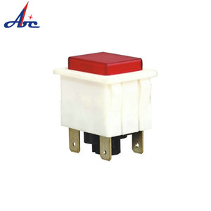 KD19-3 per la fornitura di fabbrica interruttore a pulsante funzione momentanea coperchio rosso guscio bianco 4 Pin Non Led pulsante quadrato interruttore a pressione - Product Image 1