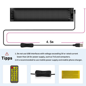 Weihnachten Programmier barer flexibler LED-Bildschirm Erstellen Sie festliche Atmosphäre Bunte APP-Steuerung 16*96 LED Matrix Pixel Screen Panel - Product Image 2