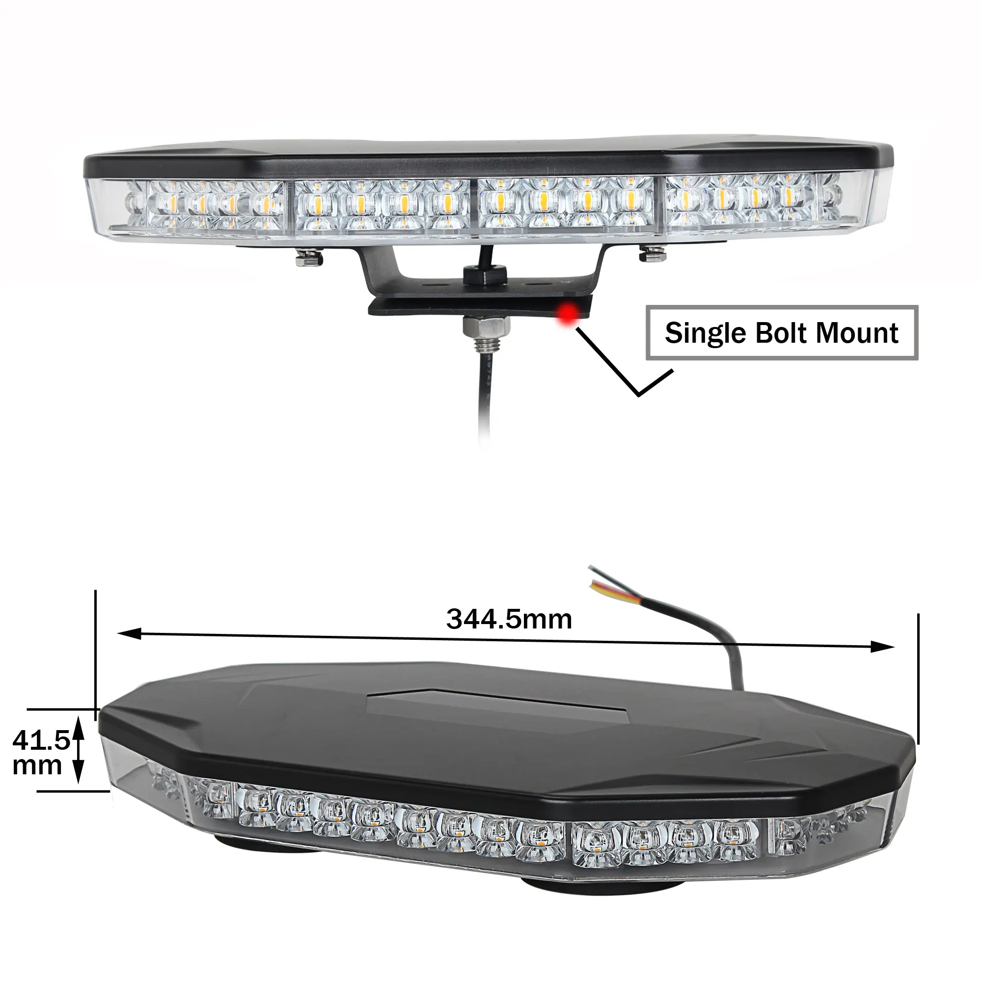 Mart Amber sıcak satış LED araba çatı üst Beacon LightBar ambulans Strobe Mini ışık çubuğu güvenlik için manyetik taban çekici kamyon