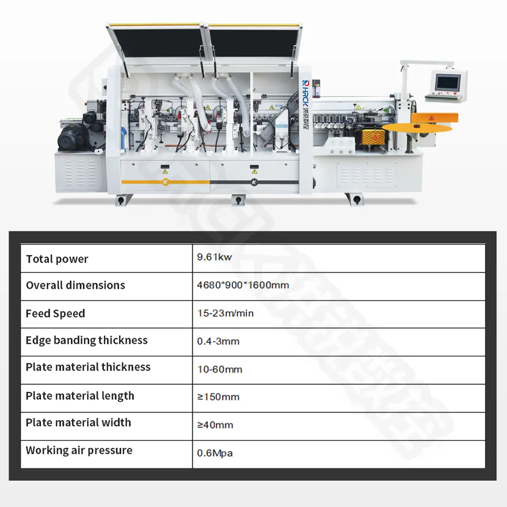 Muebles Gabinete Melamina Pvc Auto GluingTrimming Pulido Carpintería Semiautomática Máquina de bandas de borde