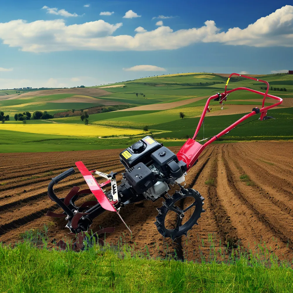 Mini Agriculture ferme Machine de travail du sol essence Engi motoculteur tracteur manuel désherbage cultivateur