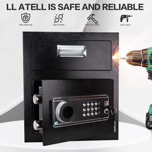 家庭、ビジネス、オフィス、ホテルの収納用のテンキーと安全なキーロック付きの貸金庫 - Product Image 3