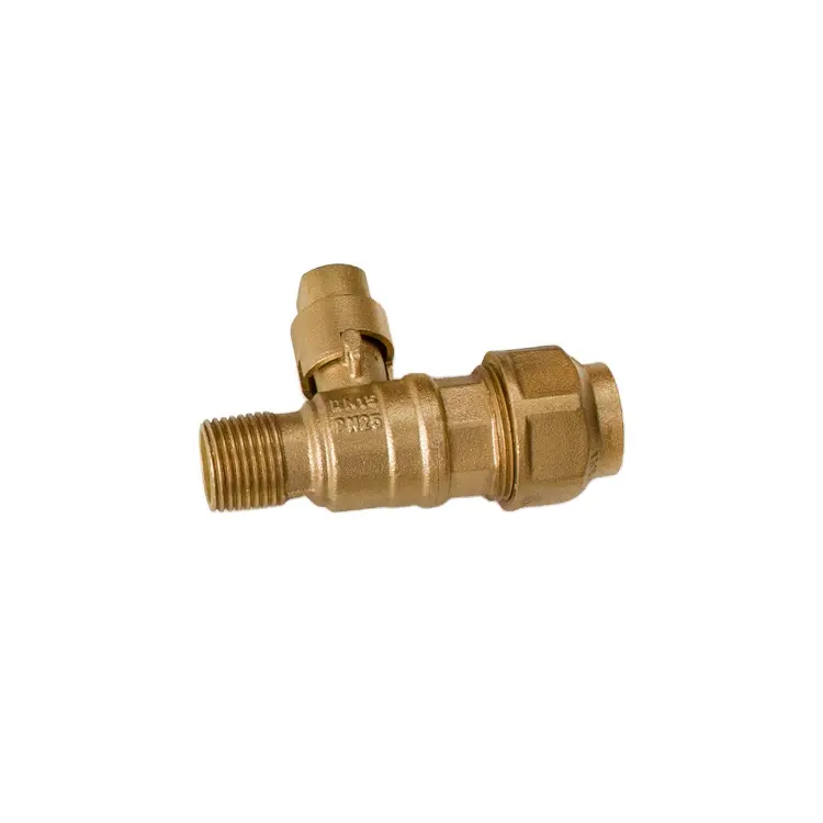 Standard CW617 materiale valvola a sfera in ottone porta piena contatore dell'acqua maniglia bloccabile