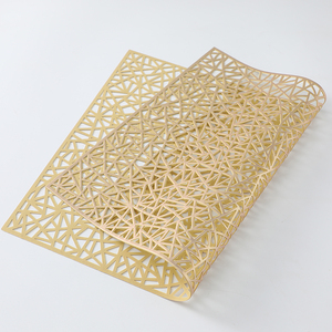 长方形定制彩色印花压制乙烯基金属聚氯乙烯餐垫日用桌垫 - Product Image 4