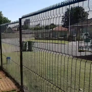 Оптовая продажа: Забор из железа с защитой от перелезания, на заказ, высота 2 м, для наружного применения, панель 1.8*2.4 м, с ПВХ-покрытием, экологичный, с эффектом прозрачного обзора 3D - Product Image 5