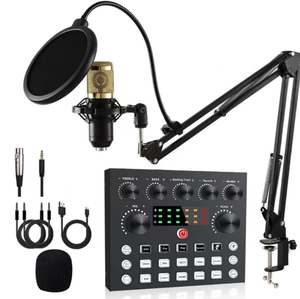 Chuyên nghiệp phát thanh truyền hình Kit với Thông Minh sửa chữa giọng nói Card âm thanh và microphone cho live streaming phát thanh truyền hình - Product Image 1